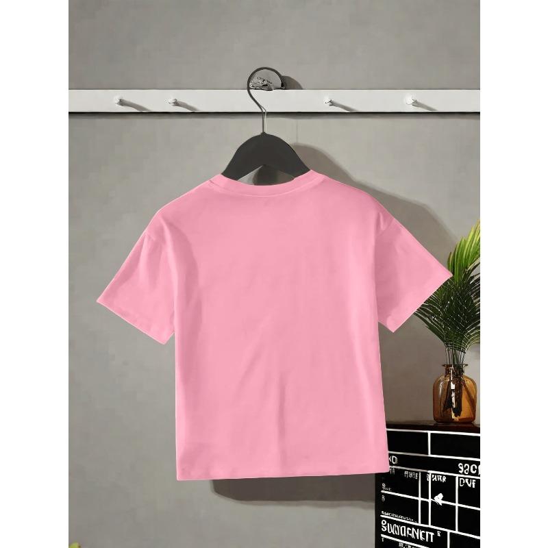 Girls Crewneck Short Sleeve Tee, Halloween Graphic Print Soft Casual Sport Top for Teens