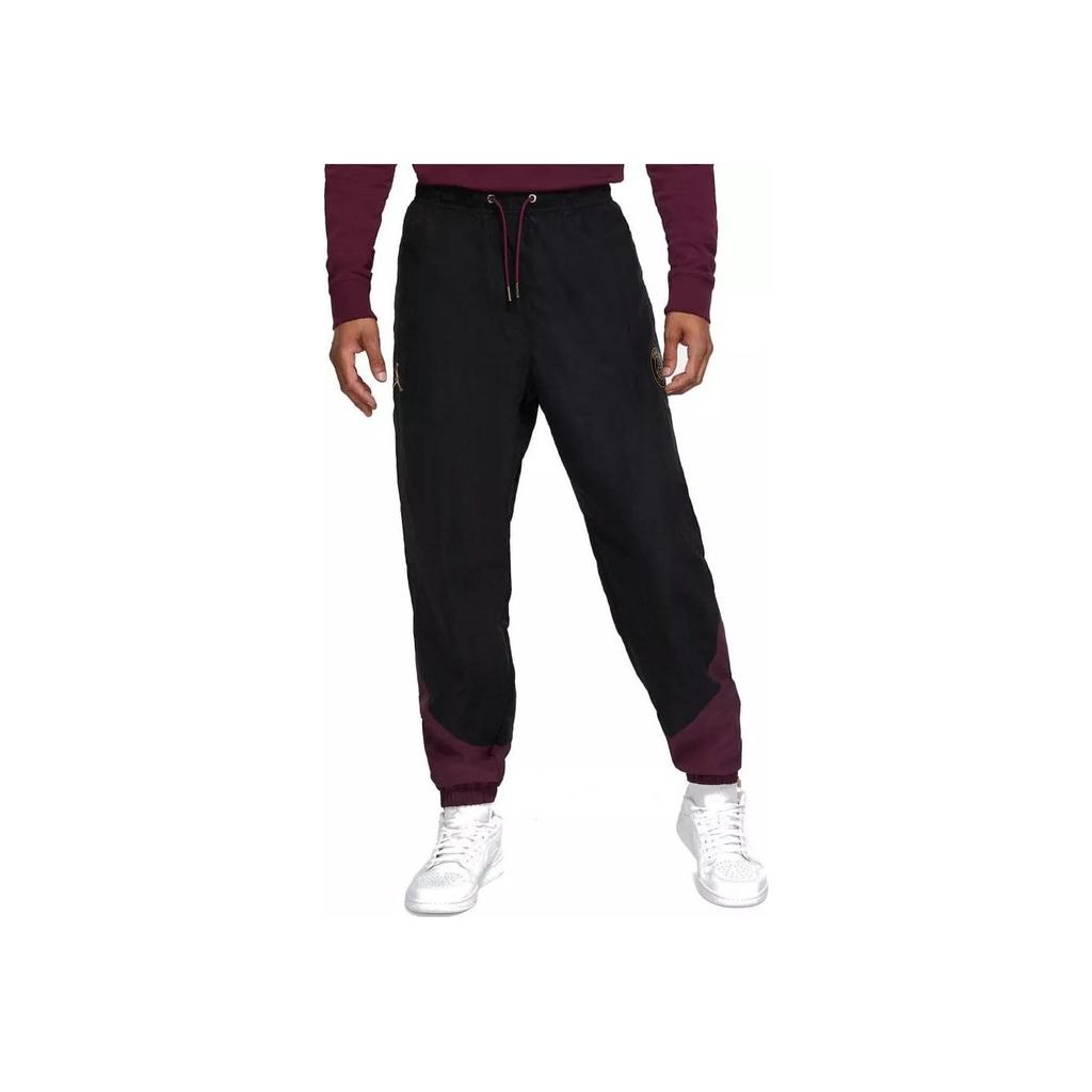 Jordan Color Block High Waist Drawstring Casual Pants Men bottoms Black CZ3767-010
