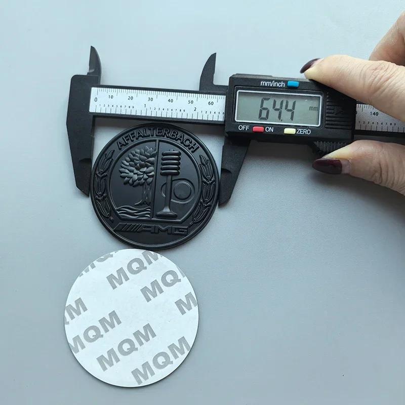 2025 Horké 45mm 56mm 65mm Kulaté Kovové Logo Jabloň AMG Znak na Auto Kapota Zadní Strana C Sloupek Odznak pro Mercedes Benz Matná Černá S
