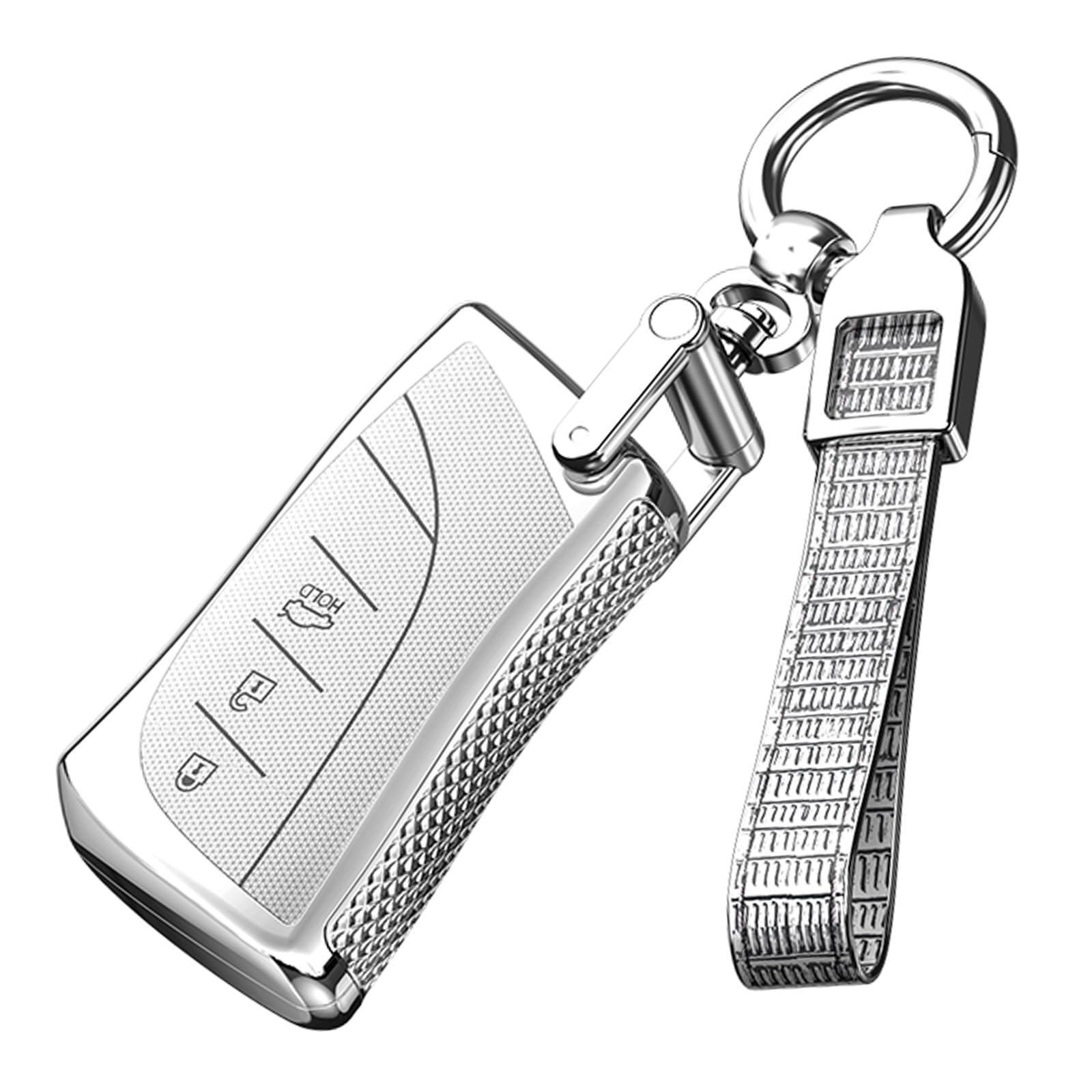 

[онто] Чехол для ключа Lexus, Чехол для ключа, Держатель для ключа, Материал ПК, Совместим с UX LC M серебряный