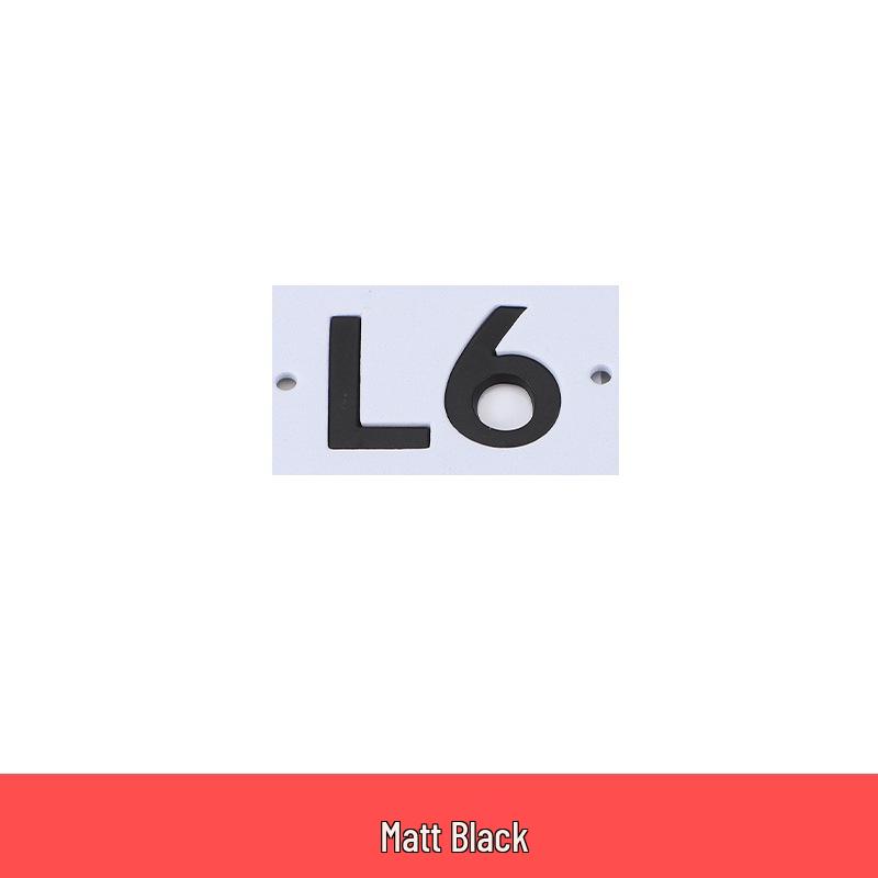 Ideal L9-L6 Black Tailgate & Hood Emblem Lettering Sticker Modification