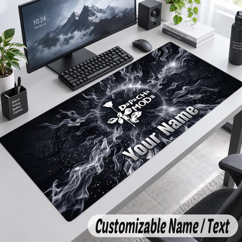 Custom Name Text Mouse Pad Depeche Mode Personalized Desk Pad For Work And Gaming