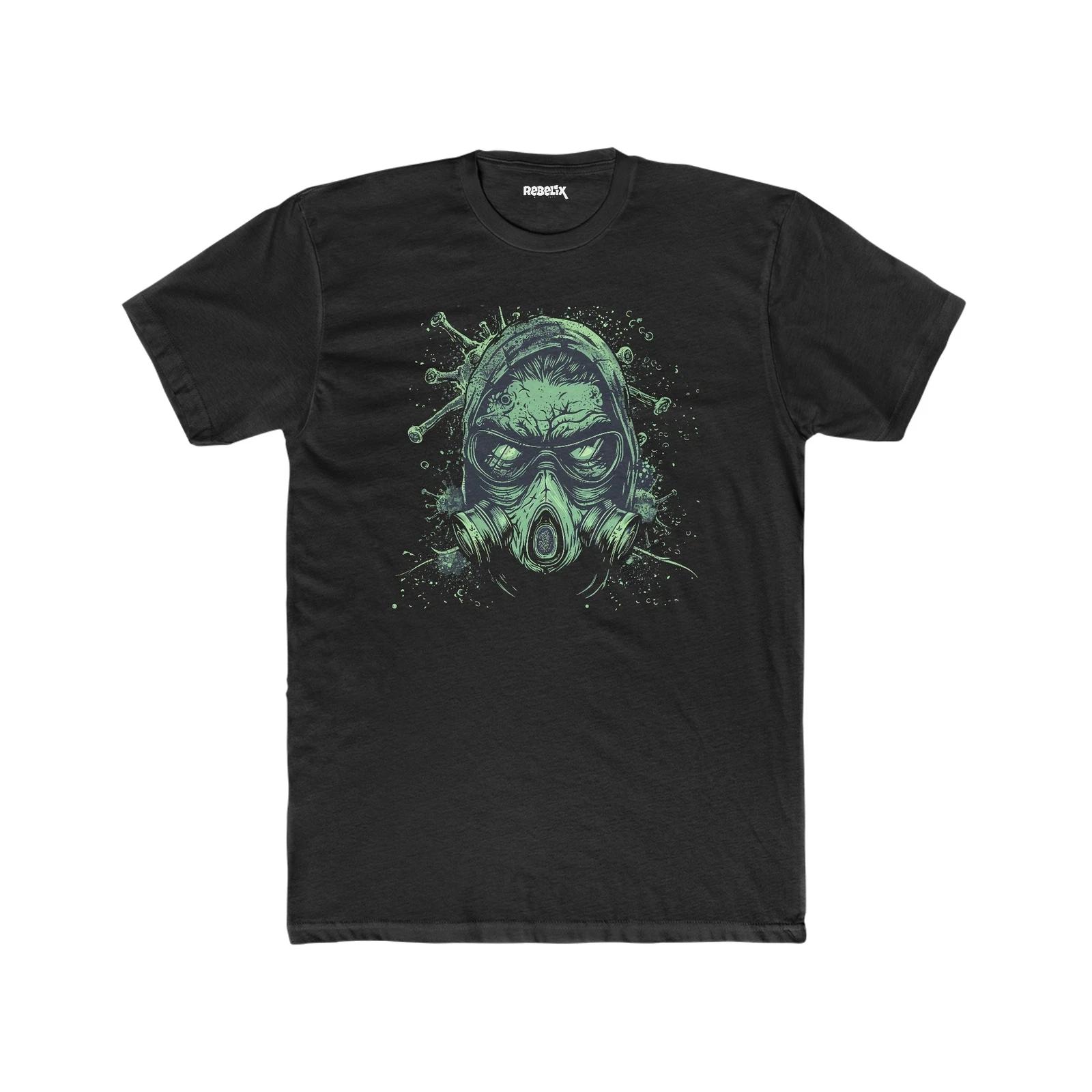Skull Toxic Gas Mask :: High quality Men s Cotton Crew Tee L