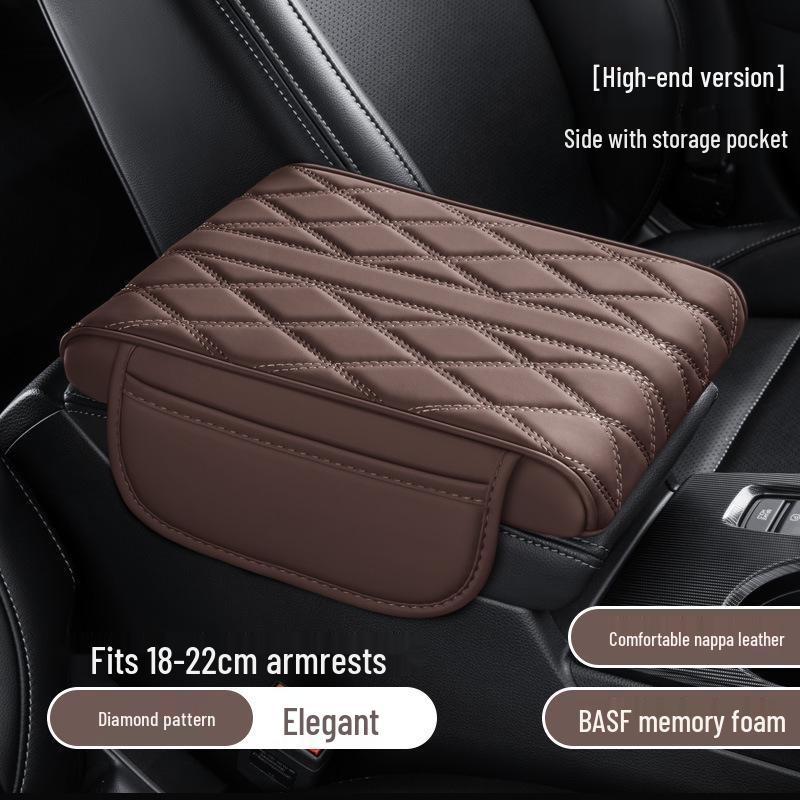Universal Car Armrest Pad: Memory Foam Console Cover & Elbow Support