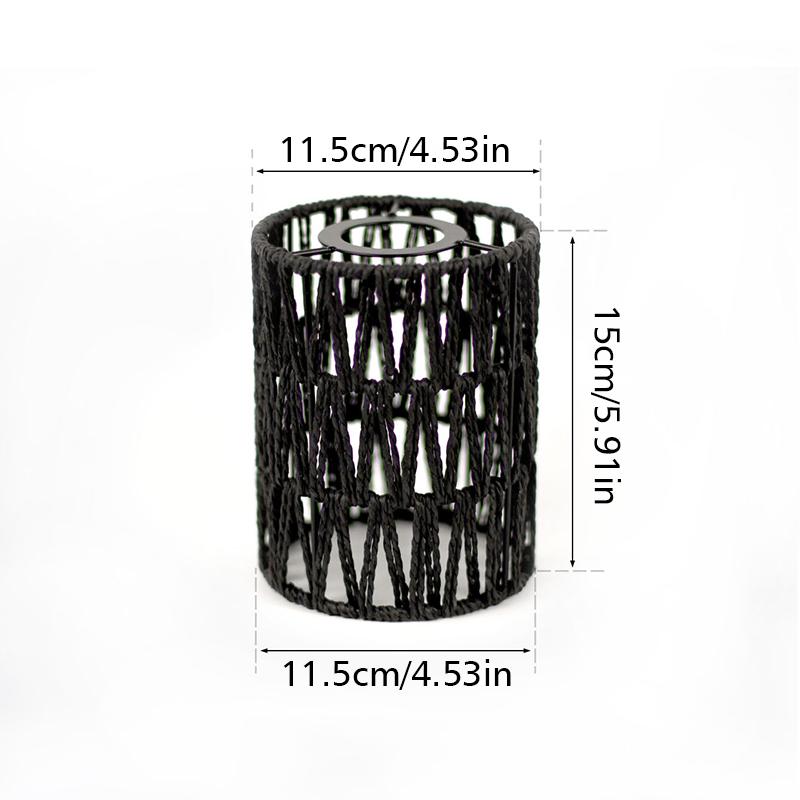 1PC Chic Wicker Homestay Papier Seil Lampenschirm Küche Kleine Rattan Lampenschirme Boho Land Pendelleuchte Abdeckung Retro Restaurant