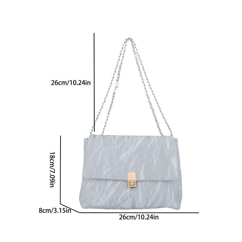 Fashion Soft PU Chain Shoulder Bags New Trend Women Crossbody Bag Versatile Commuting Casual Square Classic Ladies Handbags MIT