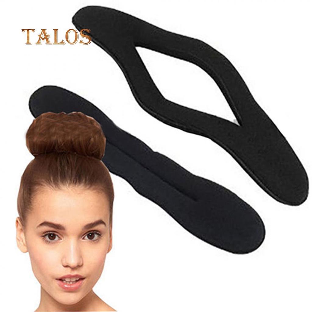 2Pcs Magic Sponge Clip Foam Donut Hair Styling Bun Curler Tool Maker Ring Twist Hairs Trinket