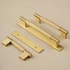 Dooroom Solid Brass Straight Grain Pattern Modern Style Cabinet Refrigerator Door Pull Drawer Knobs Hardware Handles