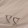 Geometric Cross-line Ear Buckle Temperament Cool Style Exaggerated Earrings New Year's Earrings
