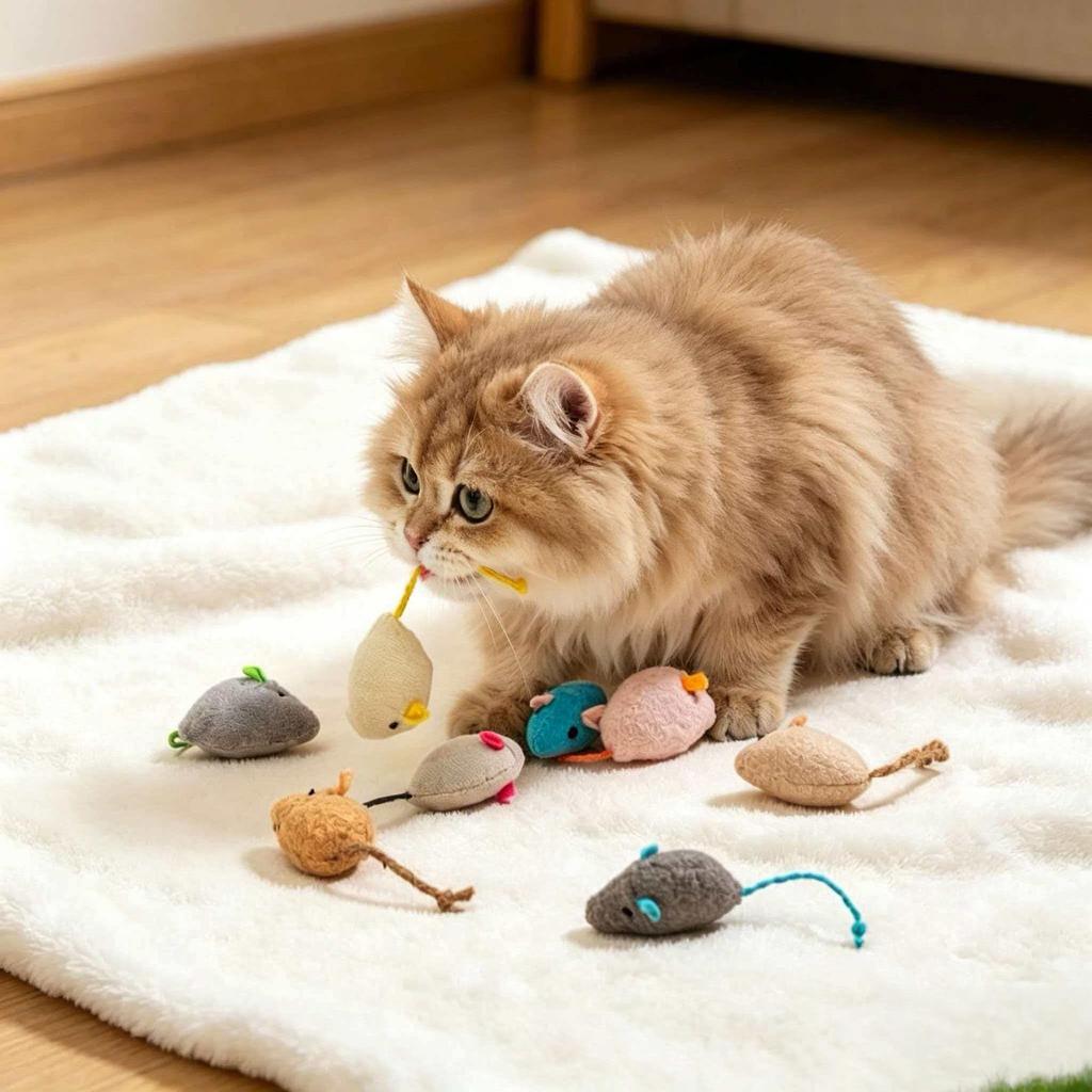 Mint Mouse Cat Toy: Self-Entertainment, Claw Grinding, Chewing, Durable Plush for Boredom Relief