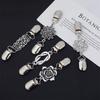Accessory Decoration Shawl Collar Cardigan Clothes Brooch for Blouse Female Tightening Sweaters Chain Clip Shirts Clips