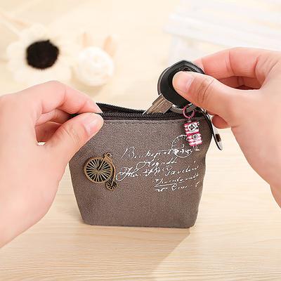 Womens Lady Kid Coin Wallet Lady Small Mini Coin Pouch Zipper Money Key Earphone Line