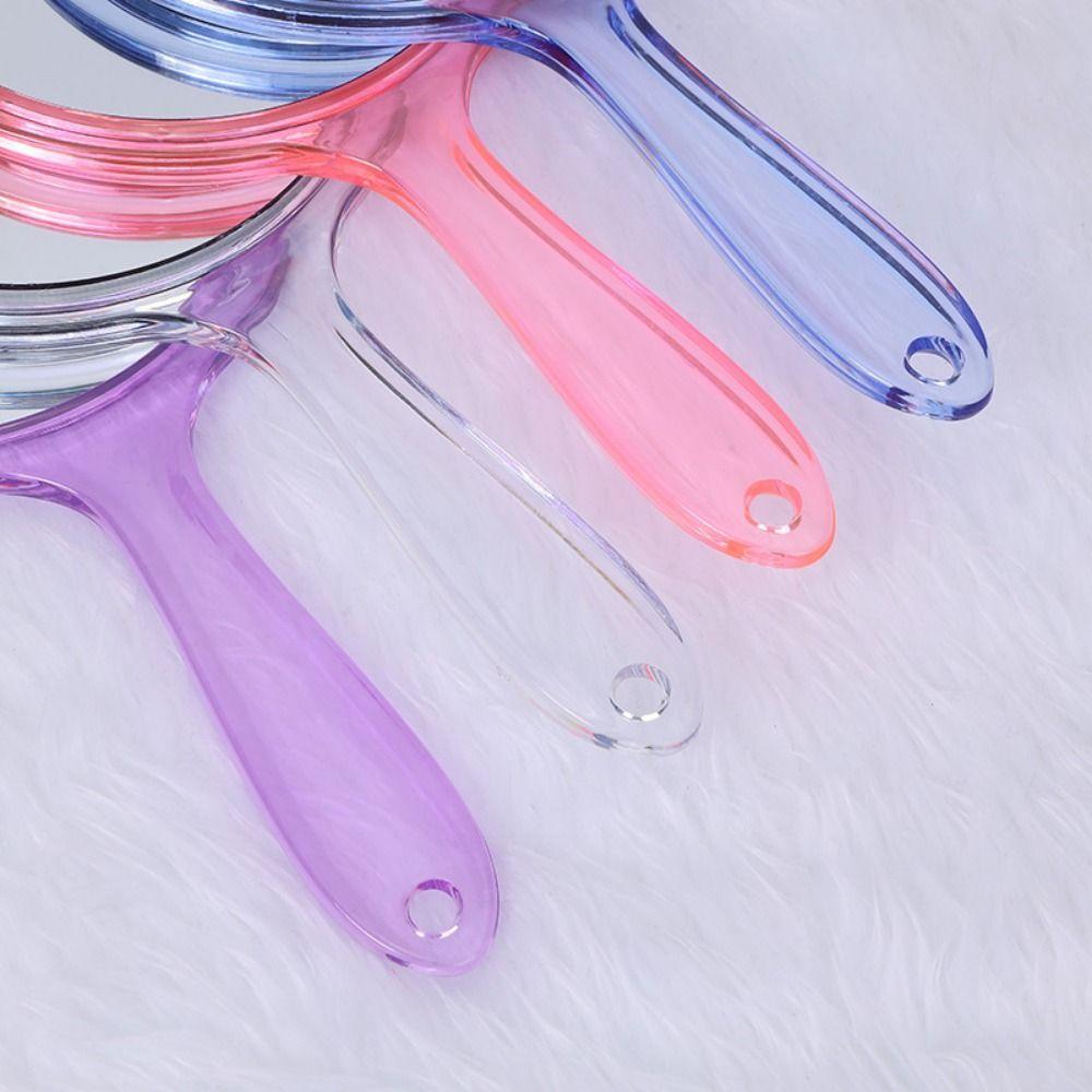 Transparent Handle Double-sided Mirror High-definition 3x Magnifying Mirror  Eyelash Extension
