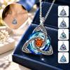 Adjustable Chain Celtic Knot Pendant Zircon Necklace  Birthday Anniversary Special Occasion