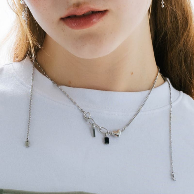 Pearlymore Front Heart Slide Necklace_PM24N024WT