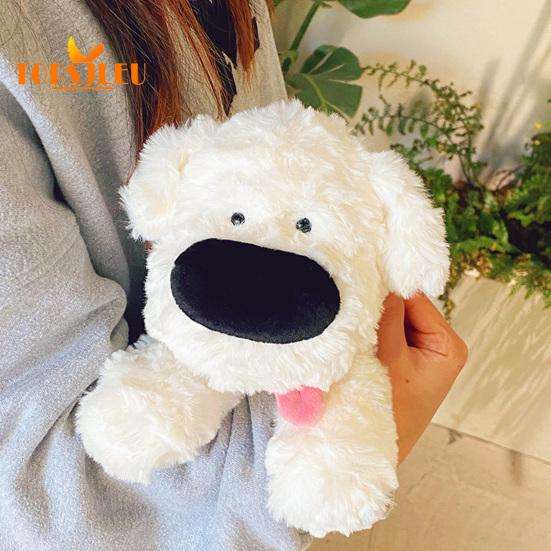 Plyšová hračka s velkým nosem, zatahovací jazyk, roztomilý výraz, plyšový pes, dětský společník, dárek k narozeninám, domácí dekorace