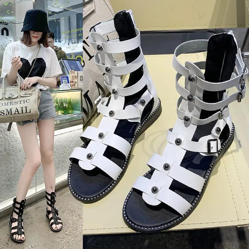 Woman Shoes Daily Roman Style Sandals for Women Buckles Trending Footwear Comfort Wholesale High Quality Cheap Liquidation