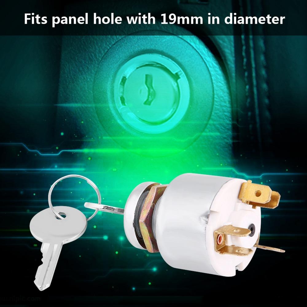 ON OFF Start Ignition Switch Barrel 12V Car Ignition Switch  For Car Motorcycle Boat