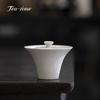 Pure Hand Gaiwan Ceramic Tea Tureen 150ml Grass Ash Covered Bowl Gaiwan Porcelain Cup Two Talents Bowl With Lid Kungfu Tea Set