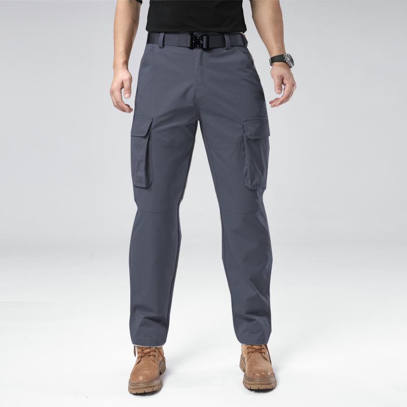 Trendy Casual Overalls Men's Sports Straight-leg Pants Comfortable Versatile Loose Trousers Wear-resistant Multi-pocket Pants Men