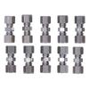 10Pcs Brake Line Connector Chrome Plated Copper Brake Pipe Fitting for 4.75mm Dia Tube