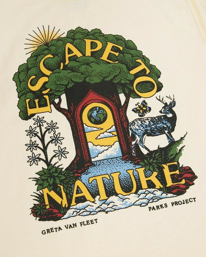 

Greta Van Fleet Escape to Nature Cotton White Unisex T-Shirt JJ3427 M