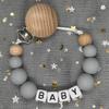 Baby Pacifier Clip Personalised Name Dummy Nipple Holder Chains Newborn Feeding Newborn Custom Pacifiers Clip Chew Teething Toys
