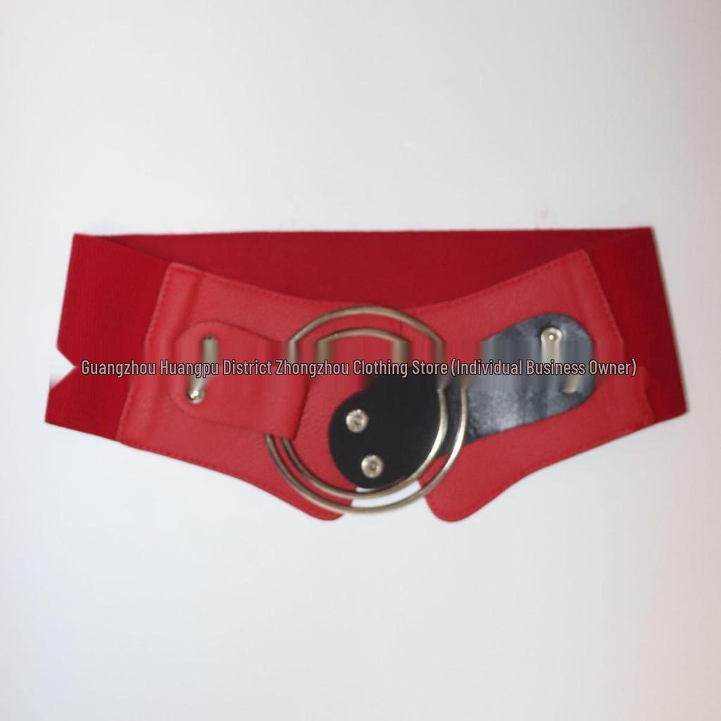 Women's Wide Elastic Waist Belt - Versatile Decorative Fashion Accessory for Skirts, Coats, Sweaters, and Suits.