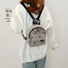 New Mini Backpack Corduroy Bowknot Printed Storage Bag Korean Version Sweet Rucksack Girls