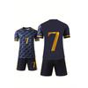 2er Set Fußballtrikots & Uniformen #7 Bedrucktes Shirt und Hose für Sport und Fans
