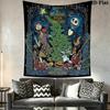 Jack Skellington'S Halloween Night Adventure Tapestry Fashion Print Wallmounted Atmospheric Background Cloth Background Cloth Wall Decoration