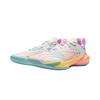 Li Ning Flash 11 Professionelle Wettkampf-Basketballschuhe für Herren, Low-Top, mit TPU-Stoßdämpfung, verschleißfest, Weiß/Pink/Blau, ABAU053-71