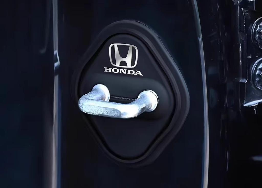 4Pcs for Honda Car Silicone Door Lock Cover Shock Absorber Protective Sticker Civic Fit Jazz Accord Pilot Stepwgn CRV BRV HRV 3D OW6