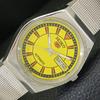 JAPAN 6309A VINTAGE SEIKO 5 AUTOMATIC MENS YELLOW COLOR DIAL WATCH A702721-1 R210-a702721