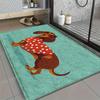 Dachshund Door Mat Cute Brown Dog Doormat for Indoor Outdoor Entry Seasonal Home Decor Non-Slip Easy Clean Absorbent Rug