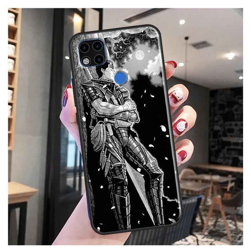Berserk Guts Anime Case For Xiaomi Redmi Note 10 Pro Note 9 Pro Note 11 Pro 8T 9S 10S 10 9A 9T 9C Cover Case