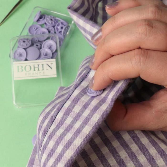 Bouton pression - BOHIN - 13mm - Couleur: Vert - Plastique - Magique