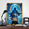 Jesus Christ Landscape Poster Customized Wall Art Vintage Metal Signs Retro Tin Plaque for Man Cave Aesthetic Decoration Room