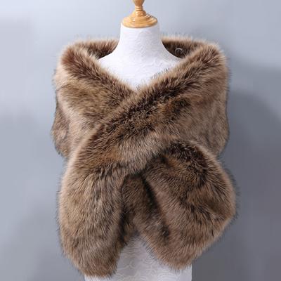 Szal ślubny Futerkowa etola Faux Fur Wrap suknia wieczorowa Bolero Peleryna Szal ślubny Zimowy płaszcz ślubny