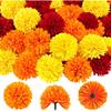 40Pcs 2.75'' Marigold Flowers Heads Bulk, Silk Marigold Artificial Flowers for Diwali Home Decor DIY Wreath Garland Craft Baby Shower Wedding Mexican