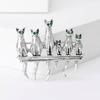 Vintage Enamel Cat Brooches for Women Rhinestone Animal Kitten Pins Event Party Gifts Backpack Decoration Clothes Accessories