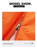 Men's Orange Raincoat & Pants Set with Reflective Strips for Construction and Cleaning