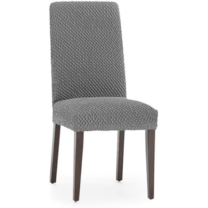 Housse de chaise Eysa - Lot de 2 - Gris foncé - Rectangulaire - Synthétique