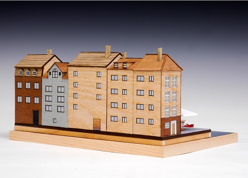 Woody Joe 1/220 European Streets Series: Copenhagen, Denmark, Wooden Model Assembly Kit (Scenery)