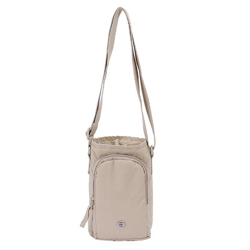 

Niche design simple and versatile casual shoulder mobile phone bag women s summer new bucket messenger bag бежевий