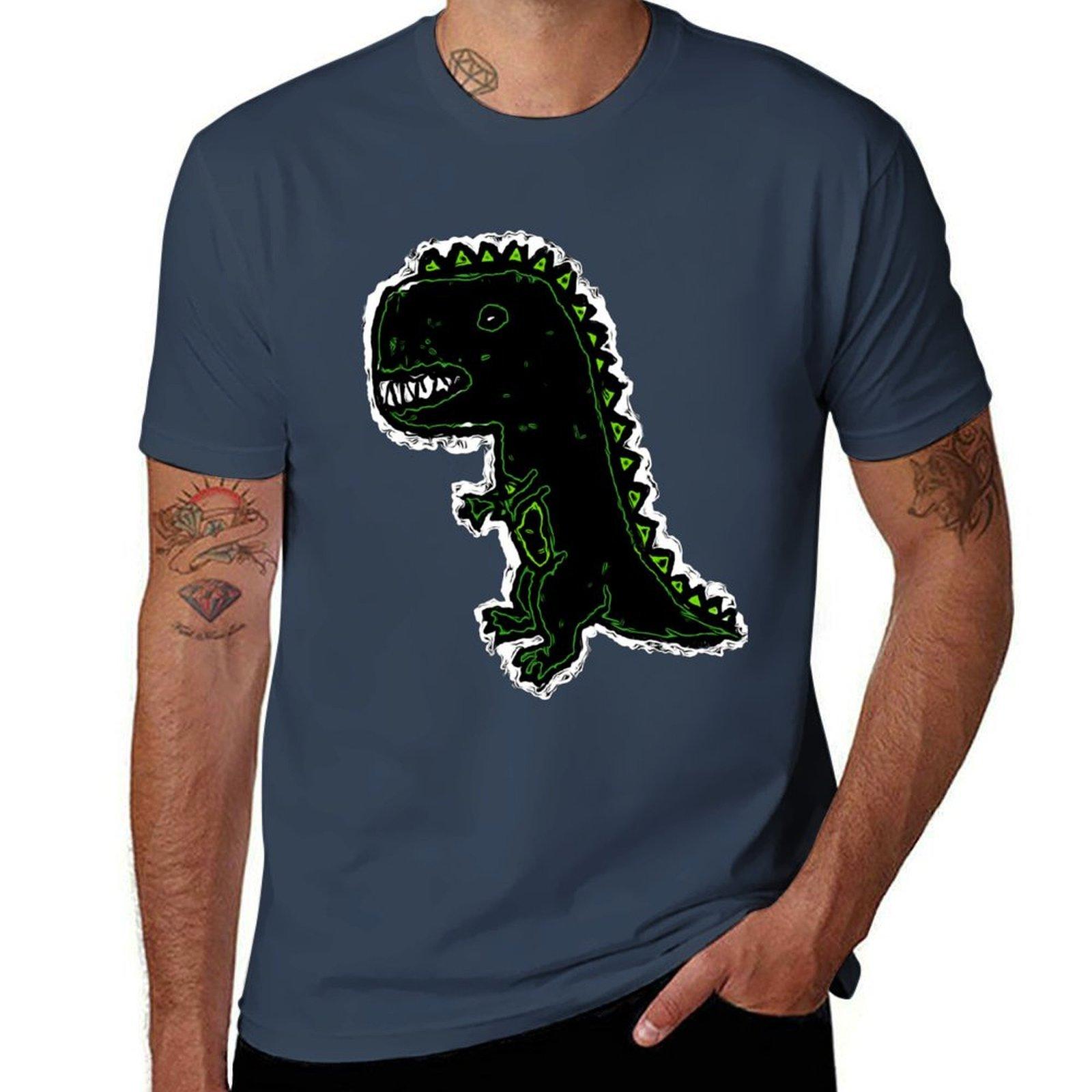 Cartoon Dinosaur Tshirt Antipilling Casual Tshirt S