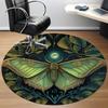 1pc Butterfly Moonlit Office Round Area Rug, Under Office Chairs Bedroom Living Room Home Decor, Room Deco