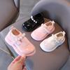 Little Girls Fashion Princess Pearl Leather Casual Low Top Flat Shoes