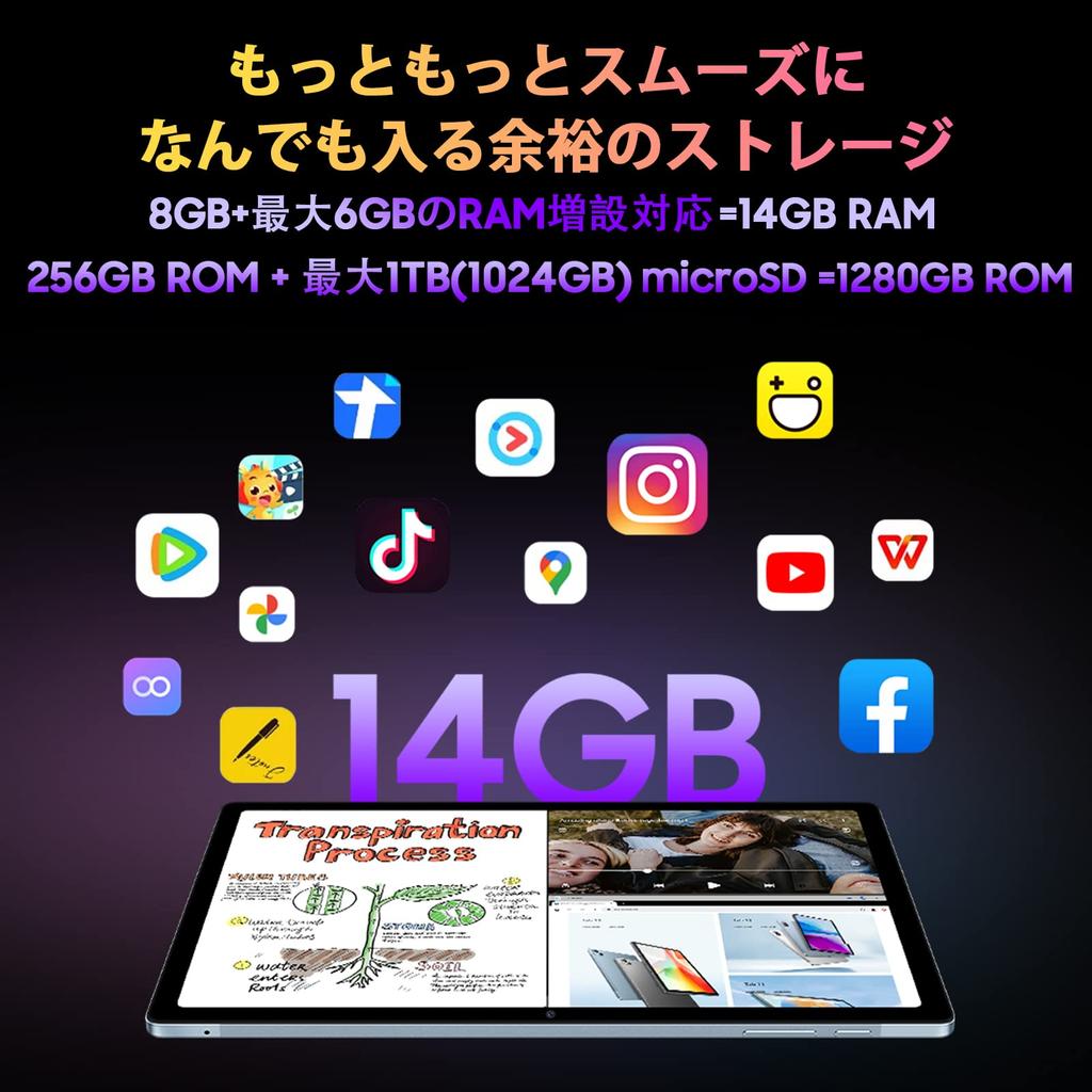 NEW Android 12 Blackview Tab15Pro GMS 14GB RAM 6GB 256GB 1TB Storage Resolution FHD IPS Unisoc T606 Stylus 18WPD Fast 8280mAh Face Bluetooth WiFi