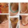 1Pcs Chunky Summer Beach Statement Jewelry Gifts Boho Colorful Acrylic Beaded Choker Necklace For Women